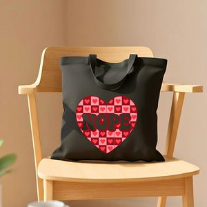 Nope a Lover's Funny Anti-Valentine Slogan Tote Bag
