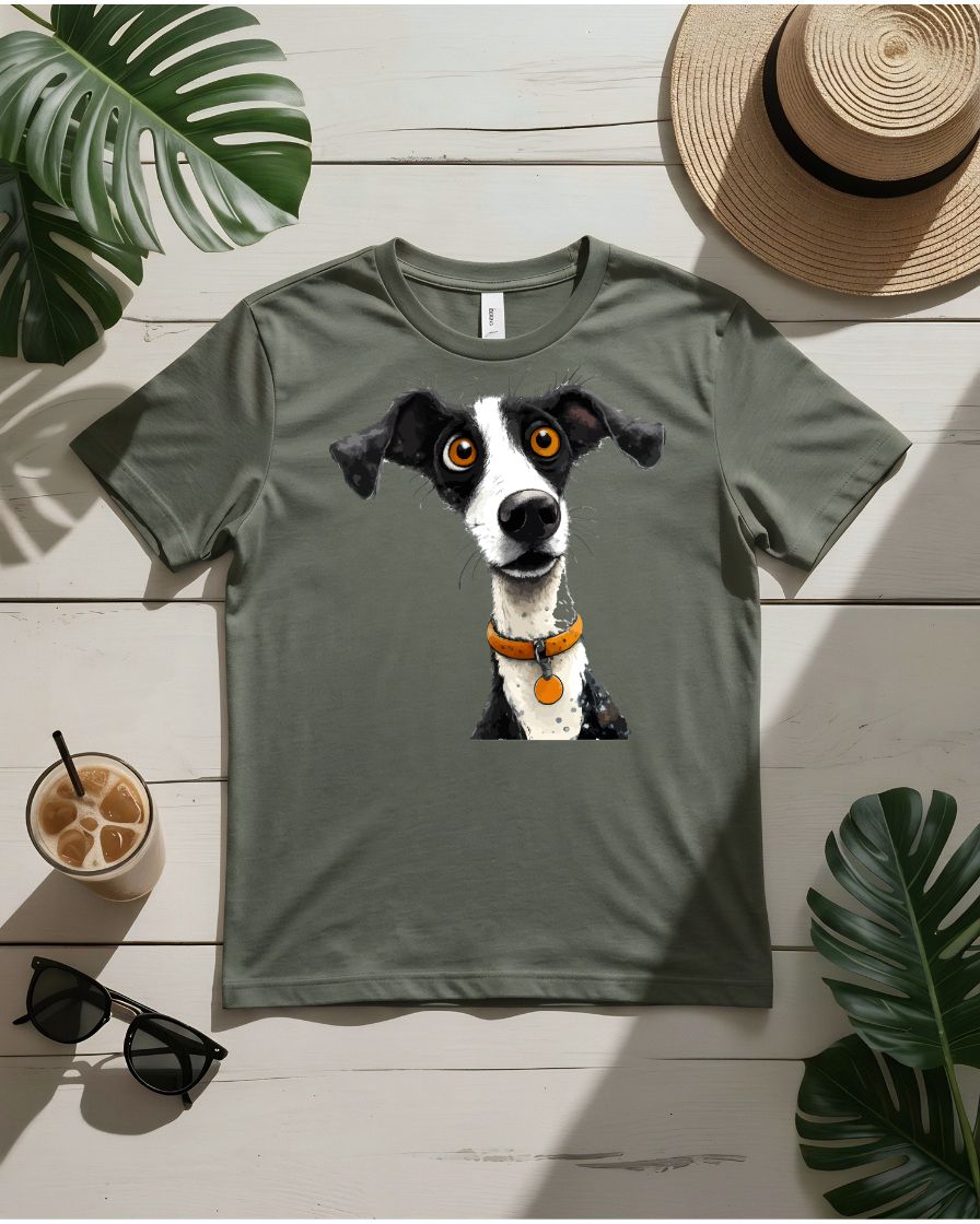 Cute dog vibes tee happy puppy face floppy ears graphic