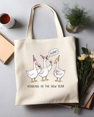 Hoking The New Year Goose Funny Typo Humor Tote Bag