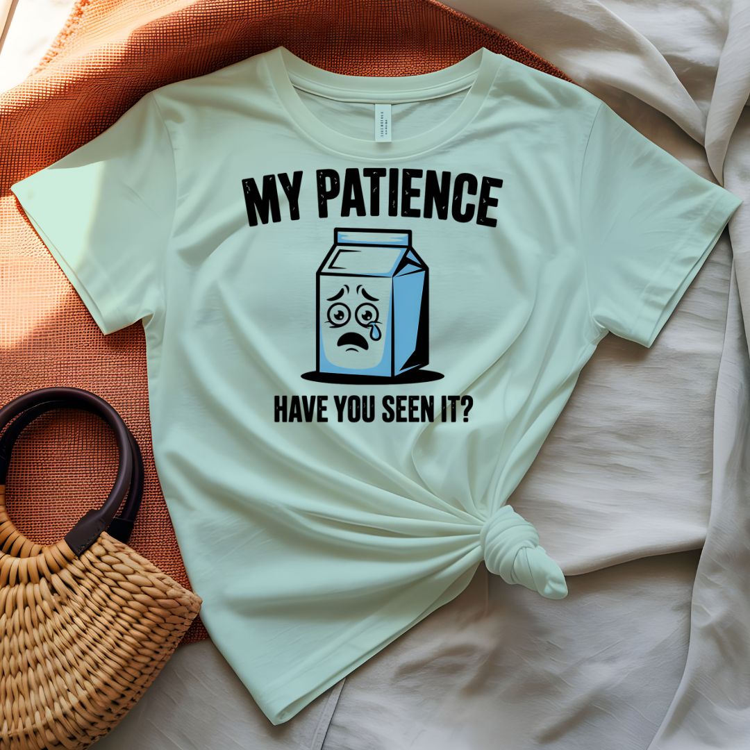 My Patience Inspirational Quote T-Shirt - Minimalist Mindfulness Tee