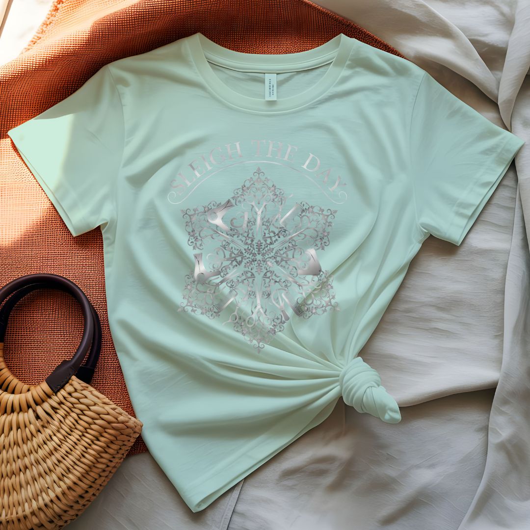 Sleigh The Day Funny Christmas Pun Motivational T-Shirt