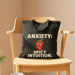 Anxiety Intuition Tote Bag with Mental Health Awareness Design
