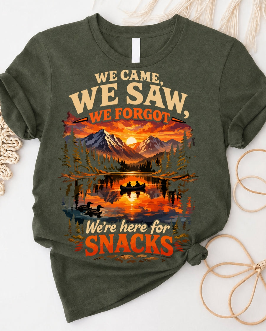 We came we saw we forgot t-shirt with vintage typography design