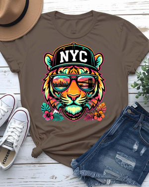 Cute lion face tee for toddlers front view