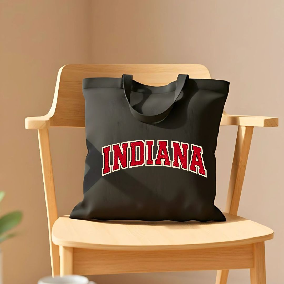 Indiana State Outline Tote Bag
