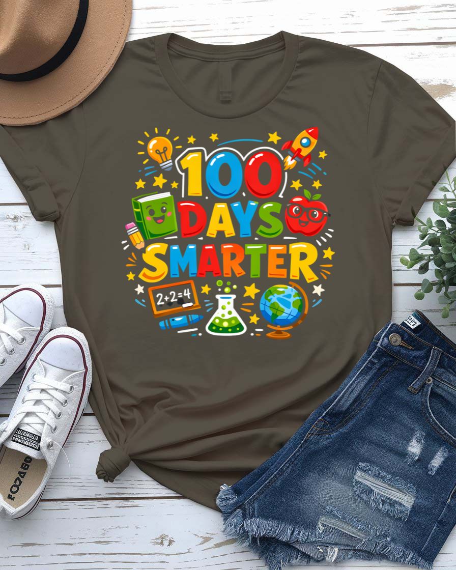 100 Days Smarter Graduation T-Shirt for Kids