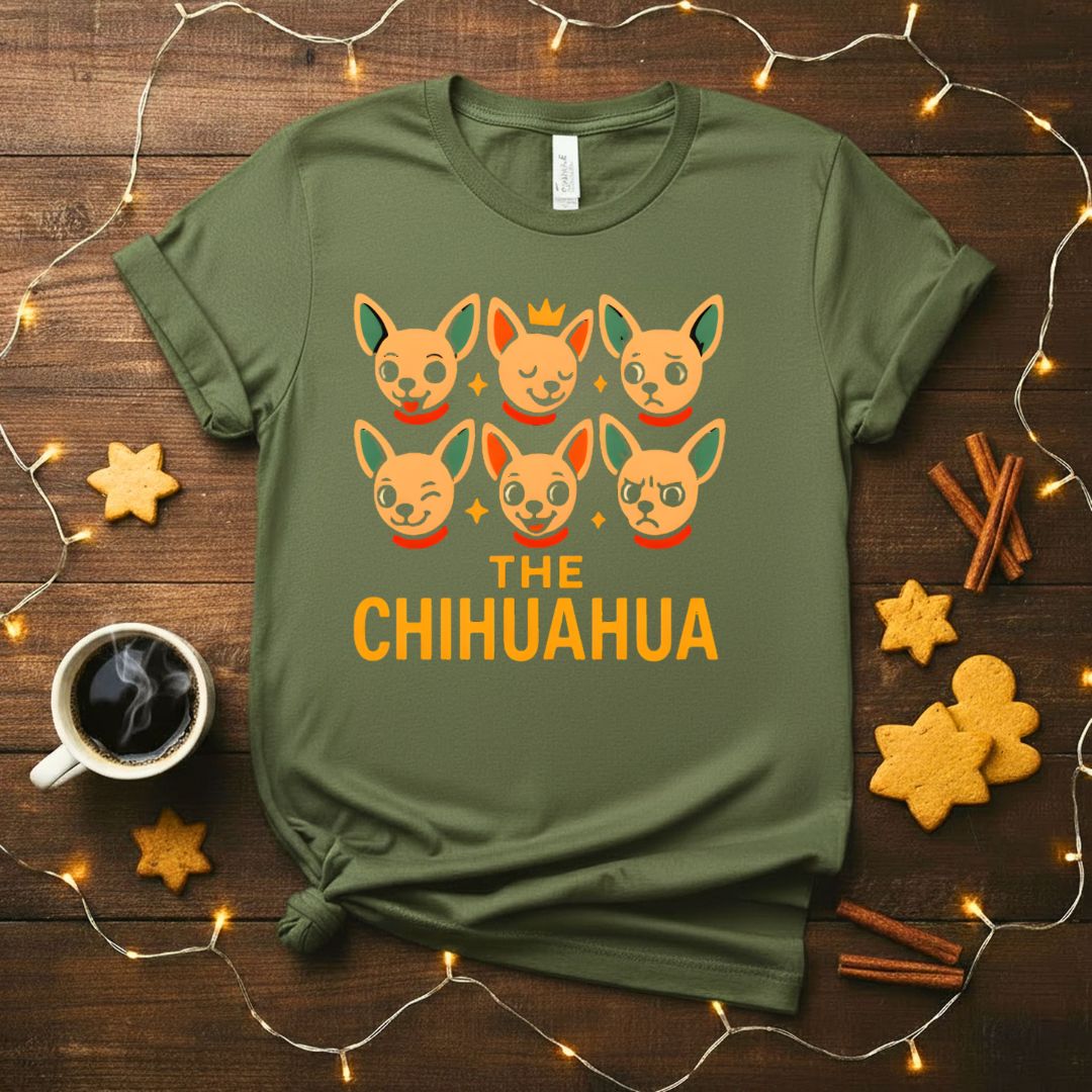 Anxious Chihuahua Meme "I'm a Fraidy Cat" Funny T-Shirt
