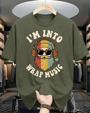 "I'm All About That Wrap Music" Christmas Gift Wrapping Pun T-Shirt