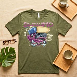 Retro "Slowmo" Distressed Graphic on Oversized Streetwear T-Shirt