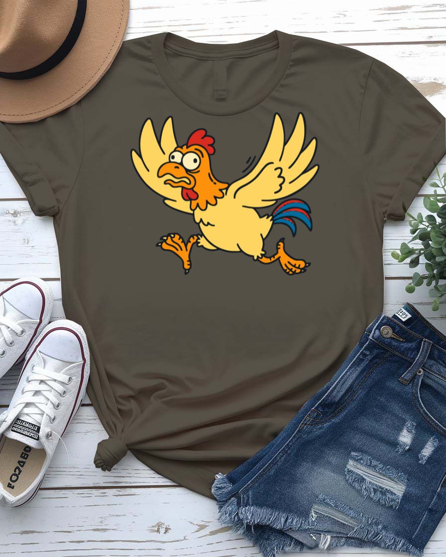 Confused Chicken Graphic T-Shirt