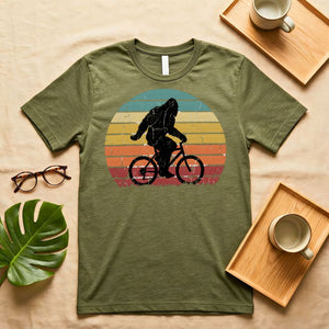Big Foot Cycle Lover Vintage Mountain Biking T-Shirt