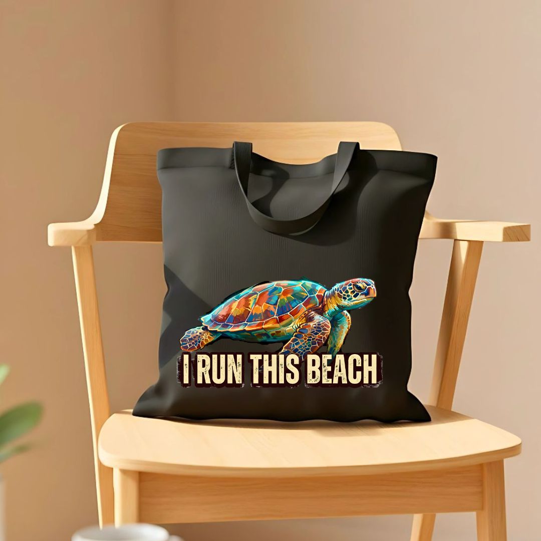 "I Run This Beach" Funny Sassy Beach Tote Bag