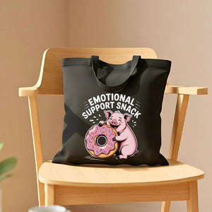 "Emotional Support Snack" Funny Food &amp; Mood Tote Bag