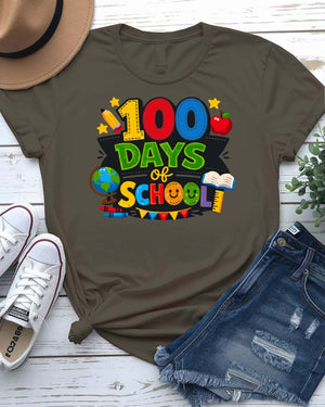 100 Days of School Celebration T-Shirt for Kids