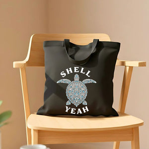 "Shell Yeah!" Cute Turtle Pun Tote Bag