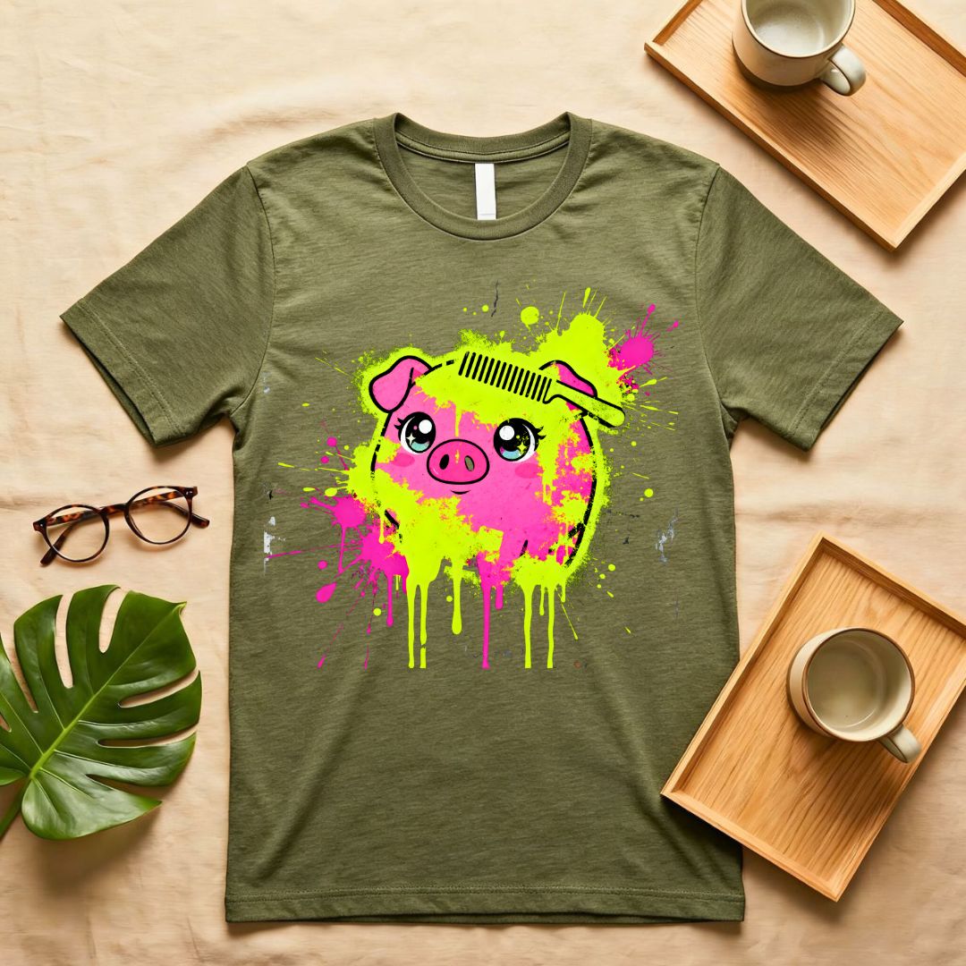Colored Ceramic Piggy Bank Meme T-Shirt