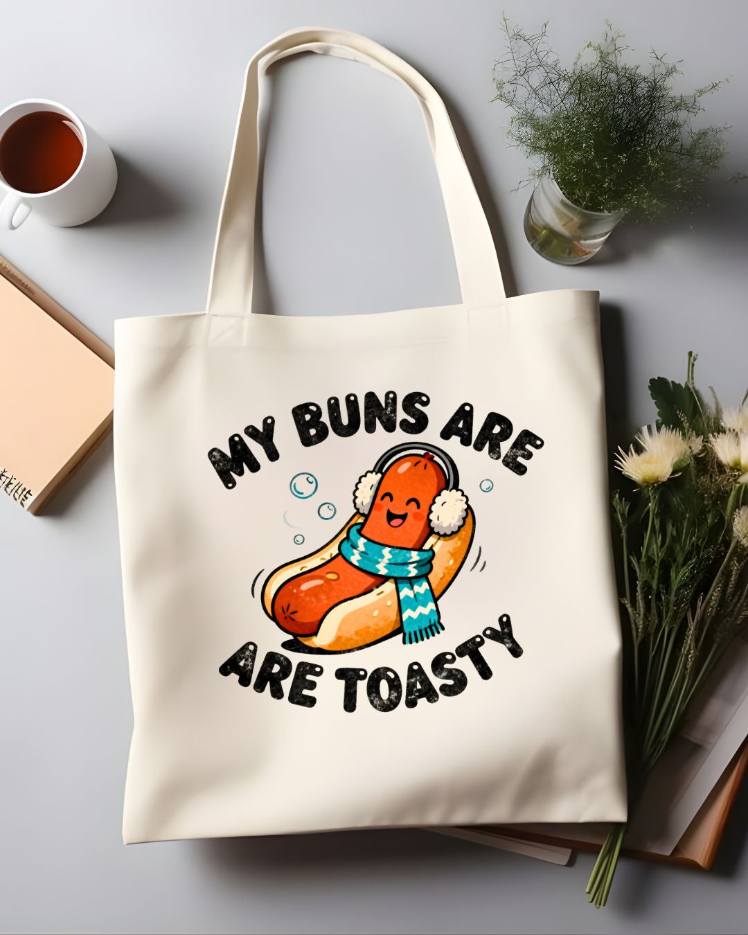 My Buns are Toasty Funny Double Meaning Tote Bag