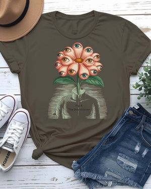 Overthinker t-shirt with clean, bold typography on heather grey