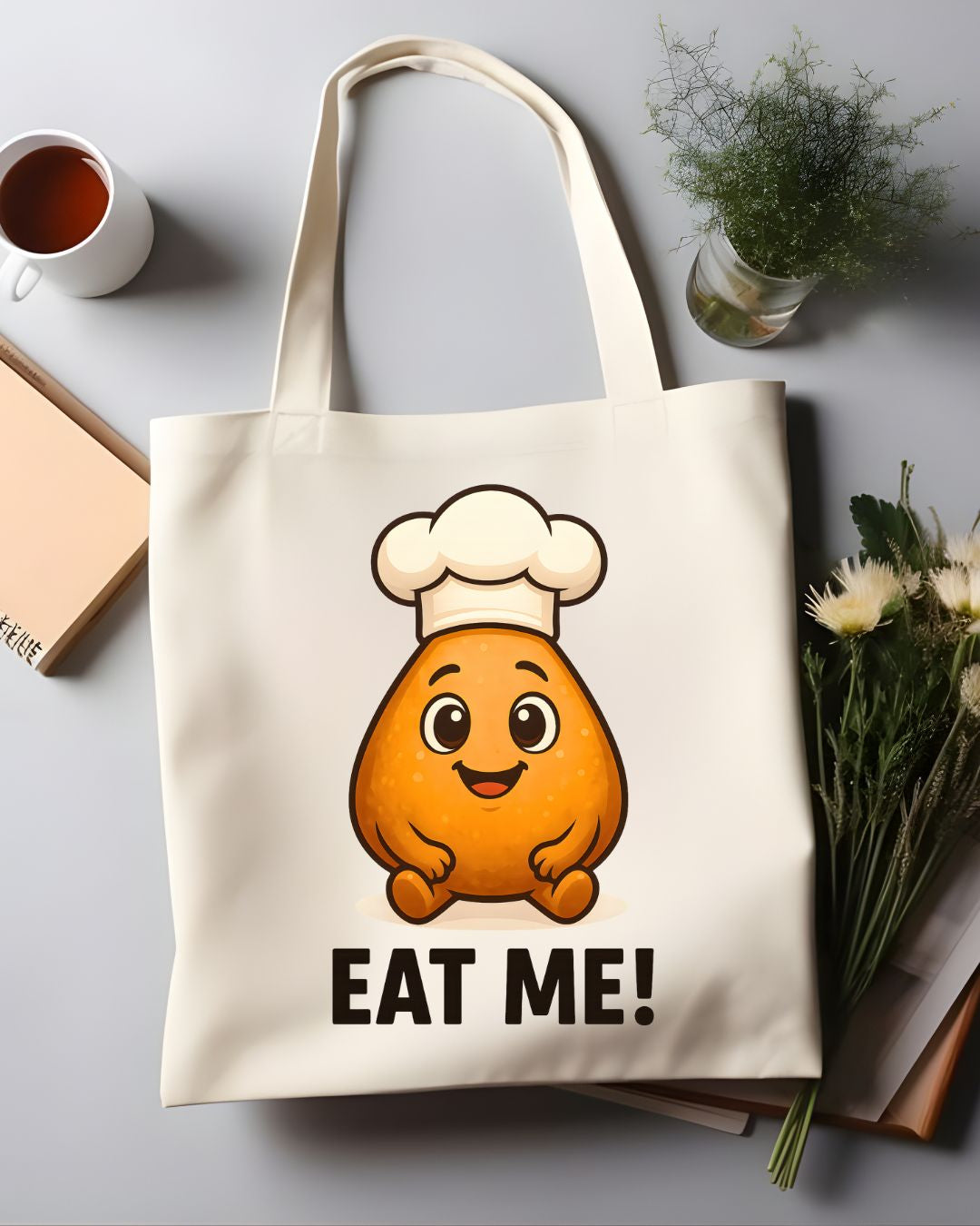 "Eat Me" Alice in Wonderland Literary Tote Bag