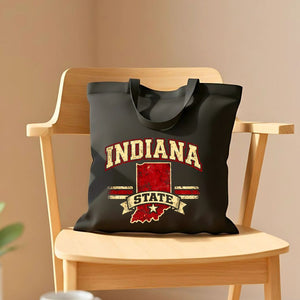 Indiana State Outline Tote Bag