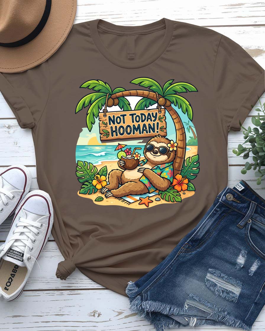 Not today hooman summer tee unimpressed cat meme graphic