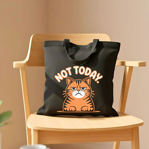 Not Today Cat Lover Graphic Tote Bag