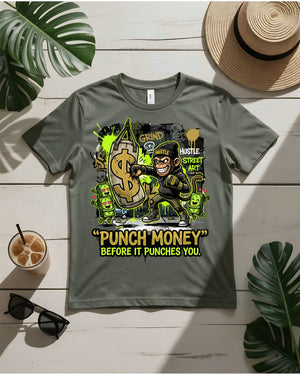 Punch money before it punches you tee boxing glove dollar sign