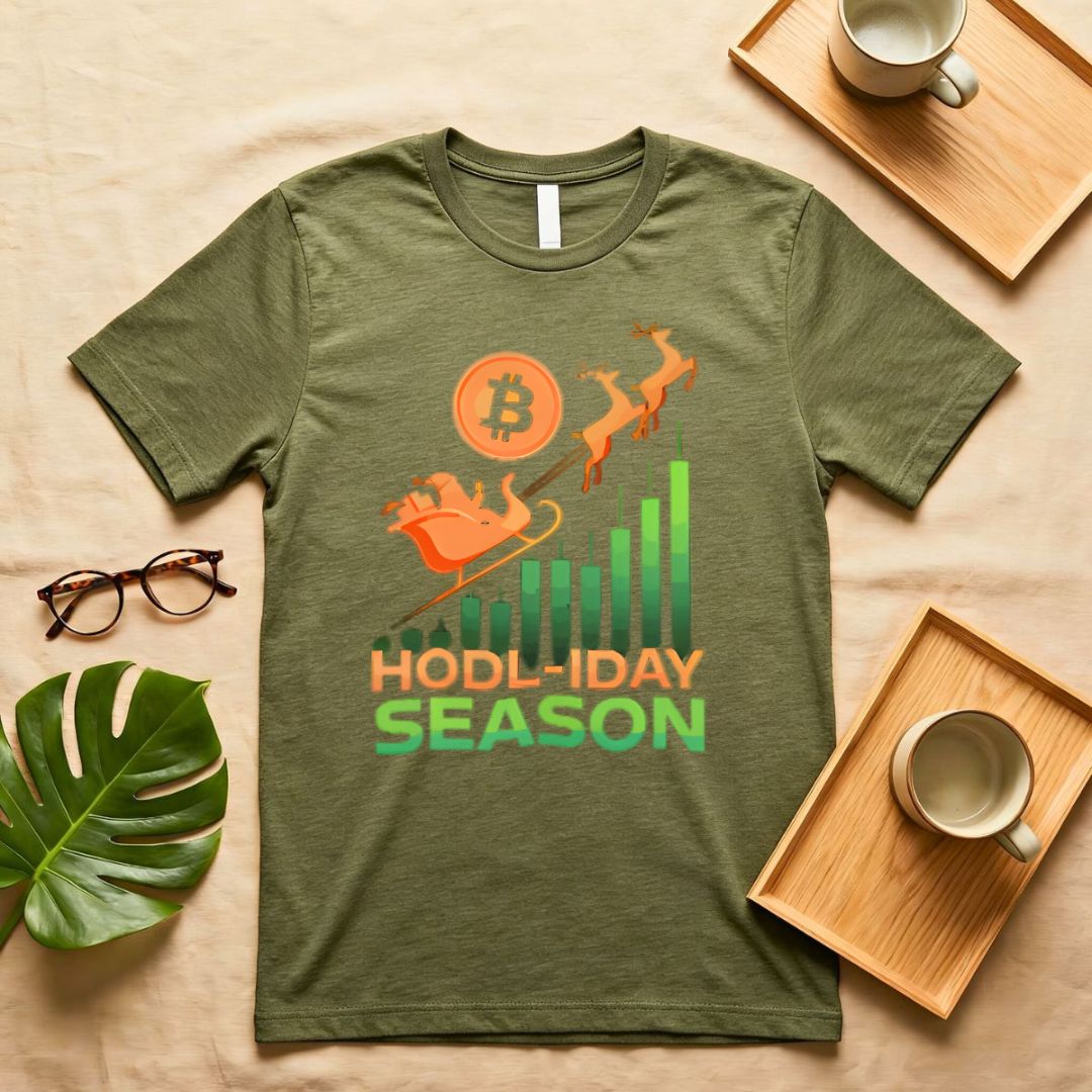 HODL-IDAY Crypto Bitcoin Christmas Pun T-Shirt