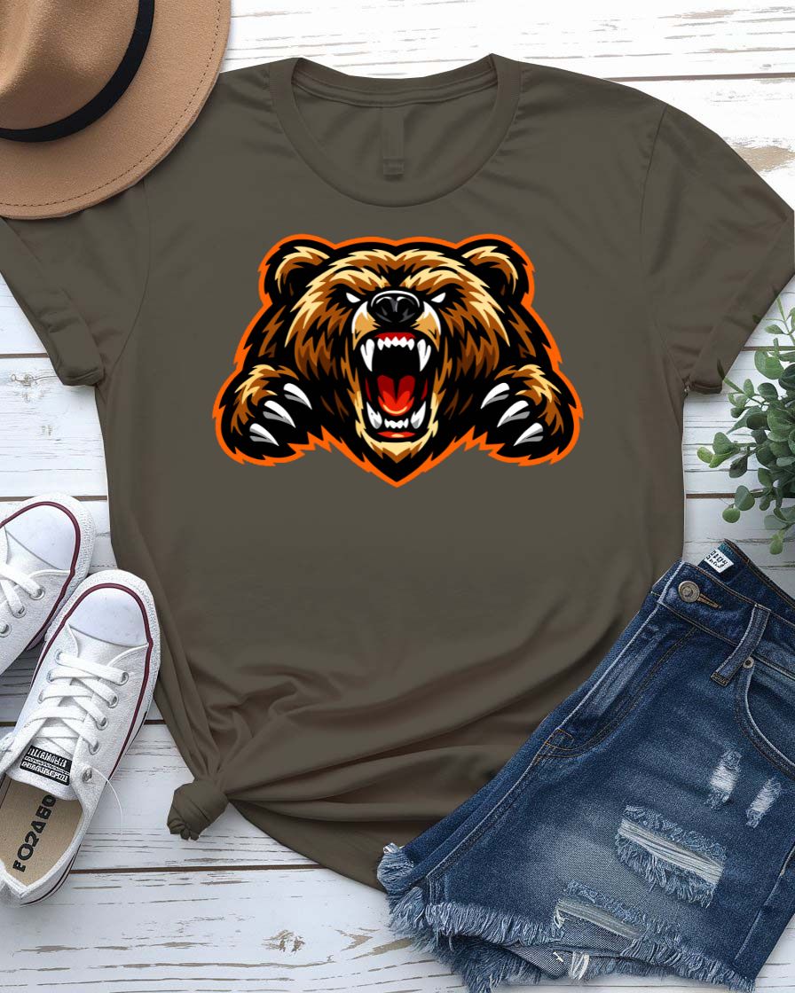 Angry Bear Graphic T-Shirt