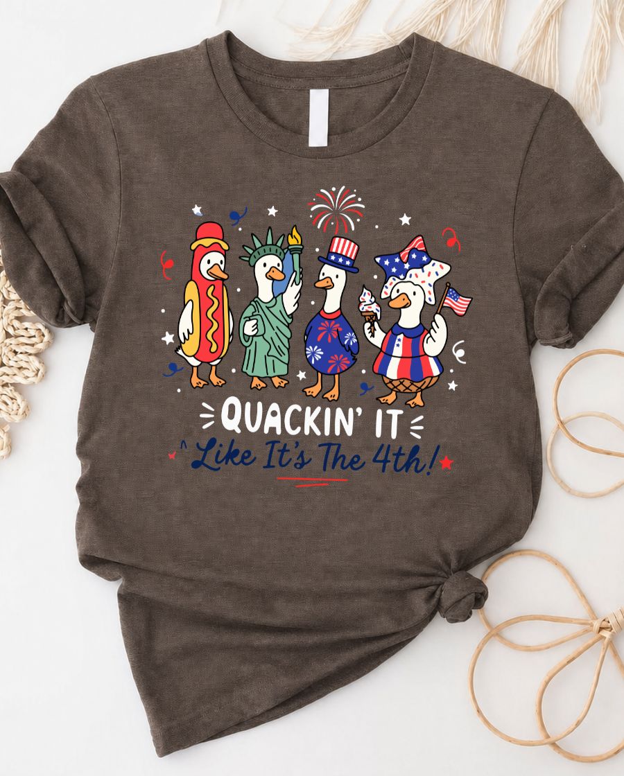 'Quaking It' graphic tee bold playful design