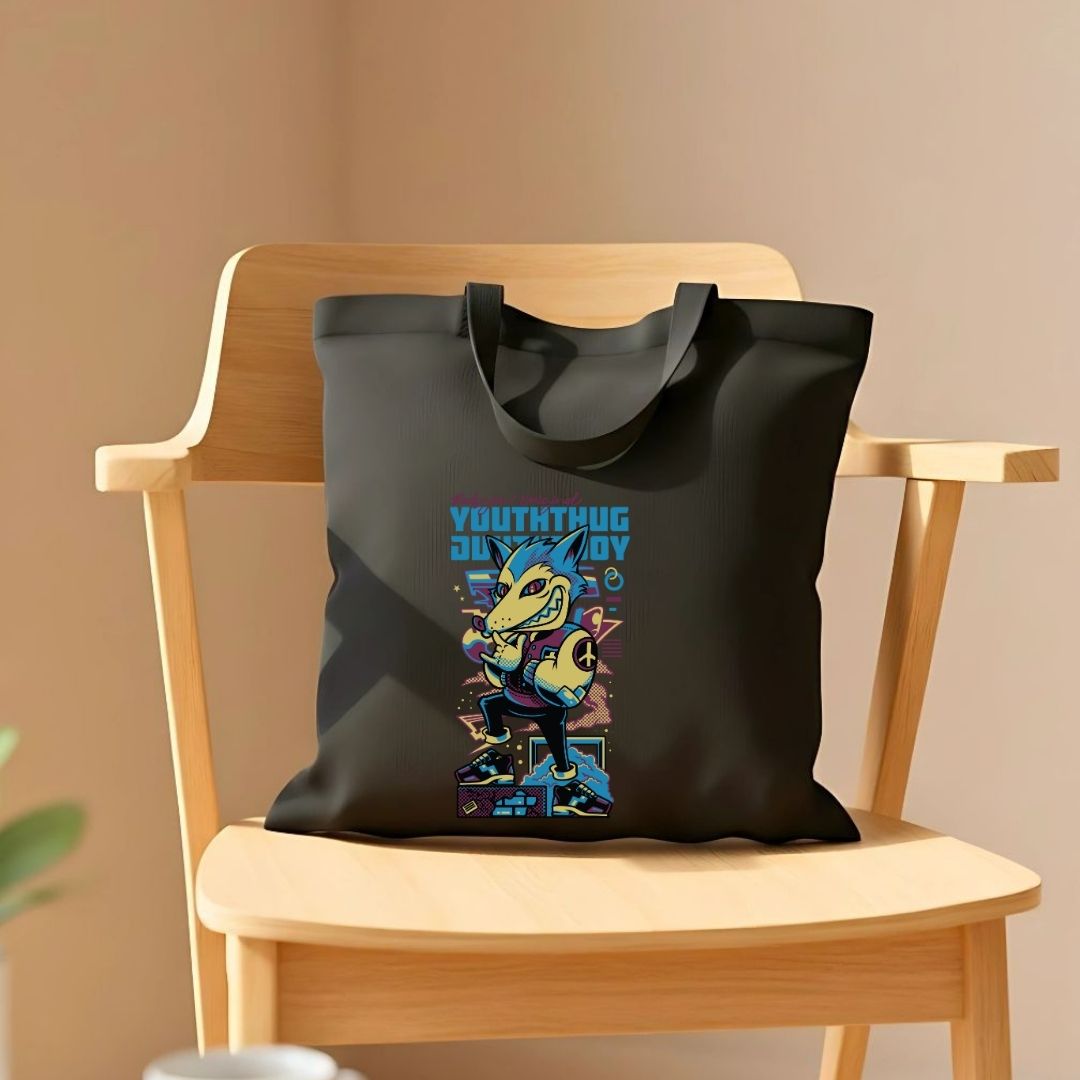 Urban Youth Graphic Cotton Canvas Tote Bag