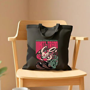 Whiz Trend Graphic Canvas Tote Bag - Modern Contemporary Tote