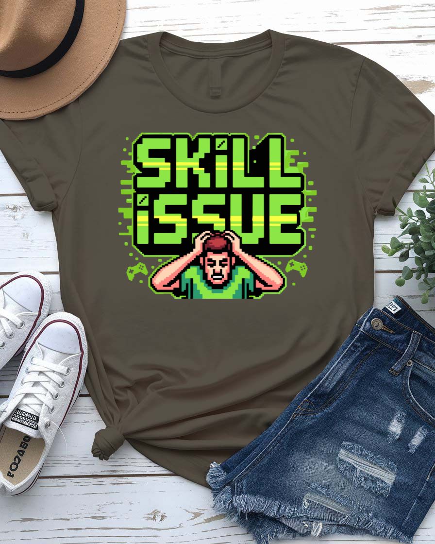 Skill Issue Gamer Graphic T-Shirt