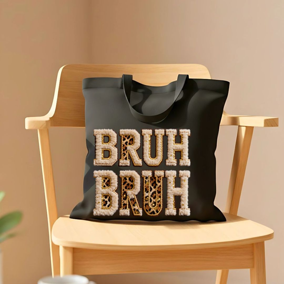 Bruh Funny Minimalist Slang Word Tote Bag