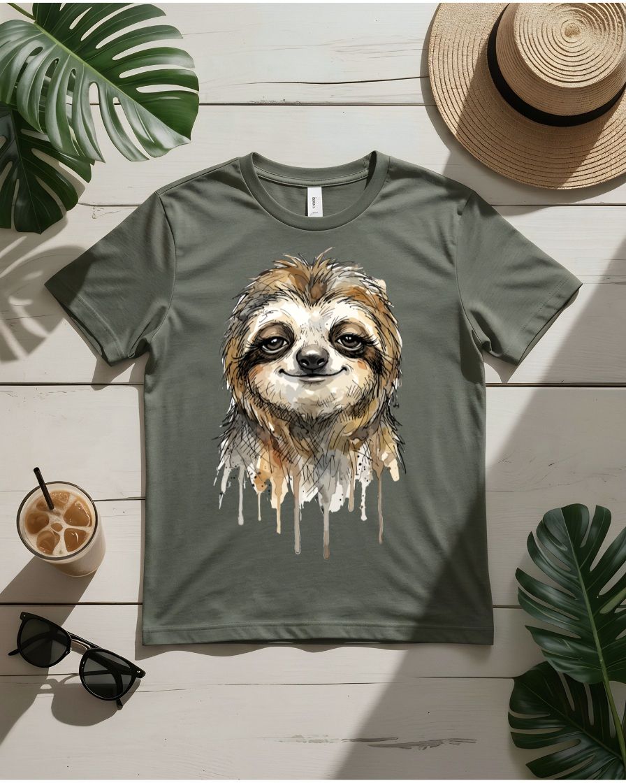 Cute zen sloth tee meditating sloth lotus pose ommm graphic