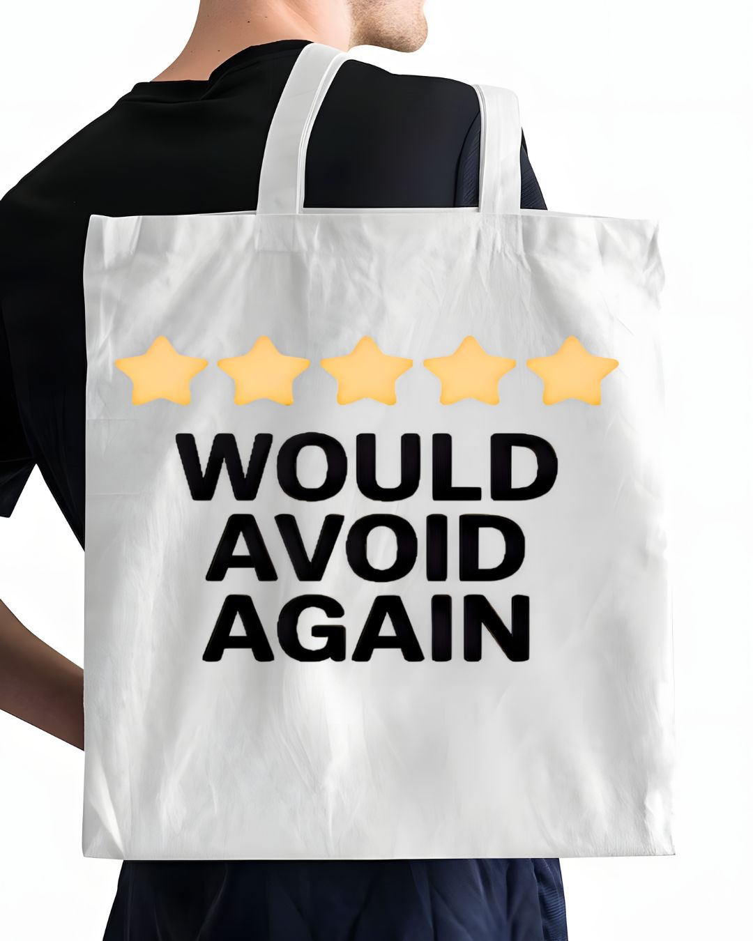 "Would Avoid Again" Sarcastic Review Humor Tote Bag