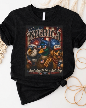 4th of july america tee with patriotic stars and stripes graphic design