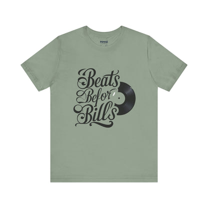 Music Lover's Unisex Tee - Beats Before Bills by Memez Store