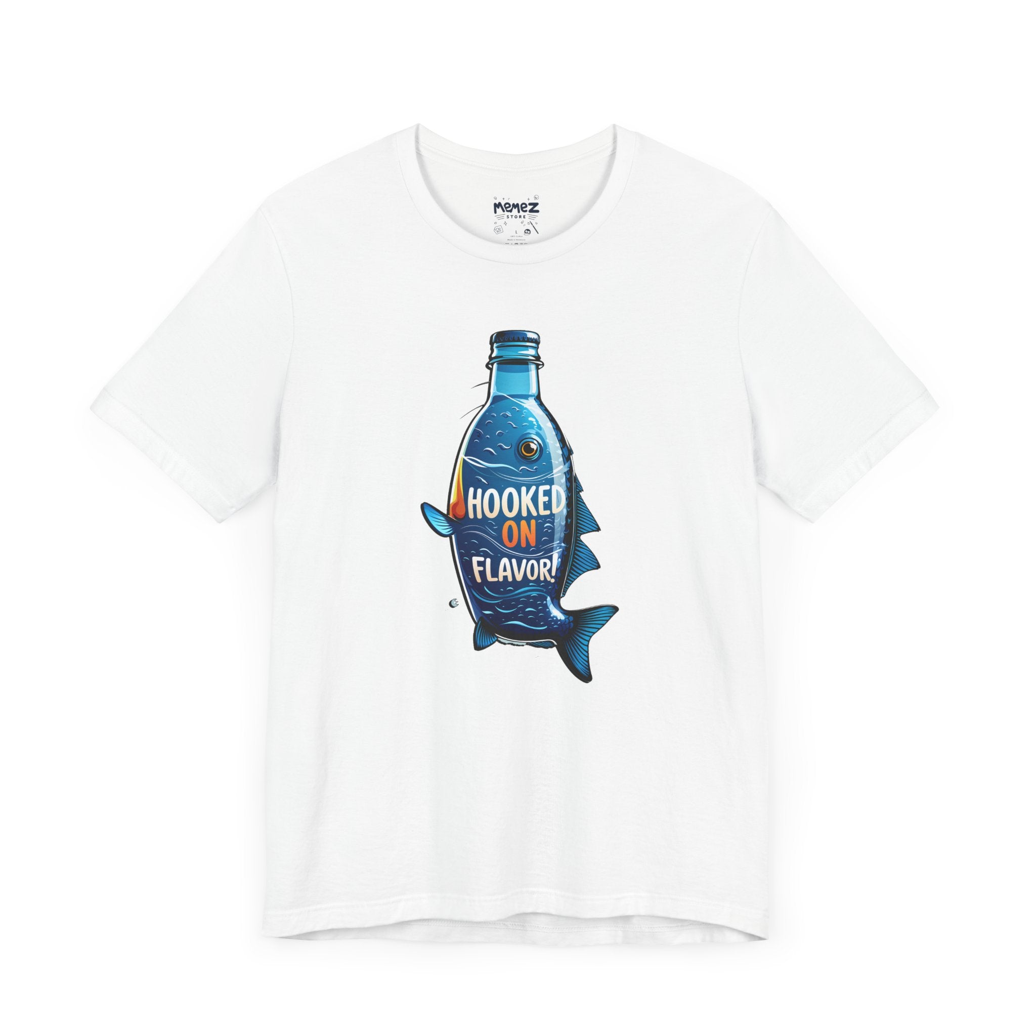 Funny Unisex Tee - Hooked On Flavor By Memez Store