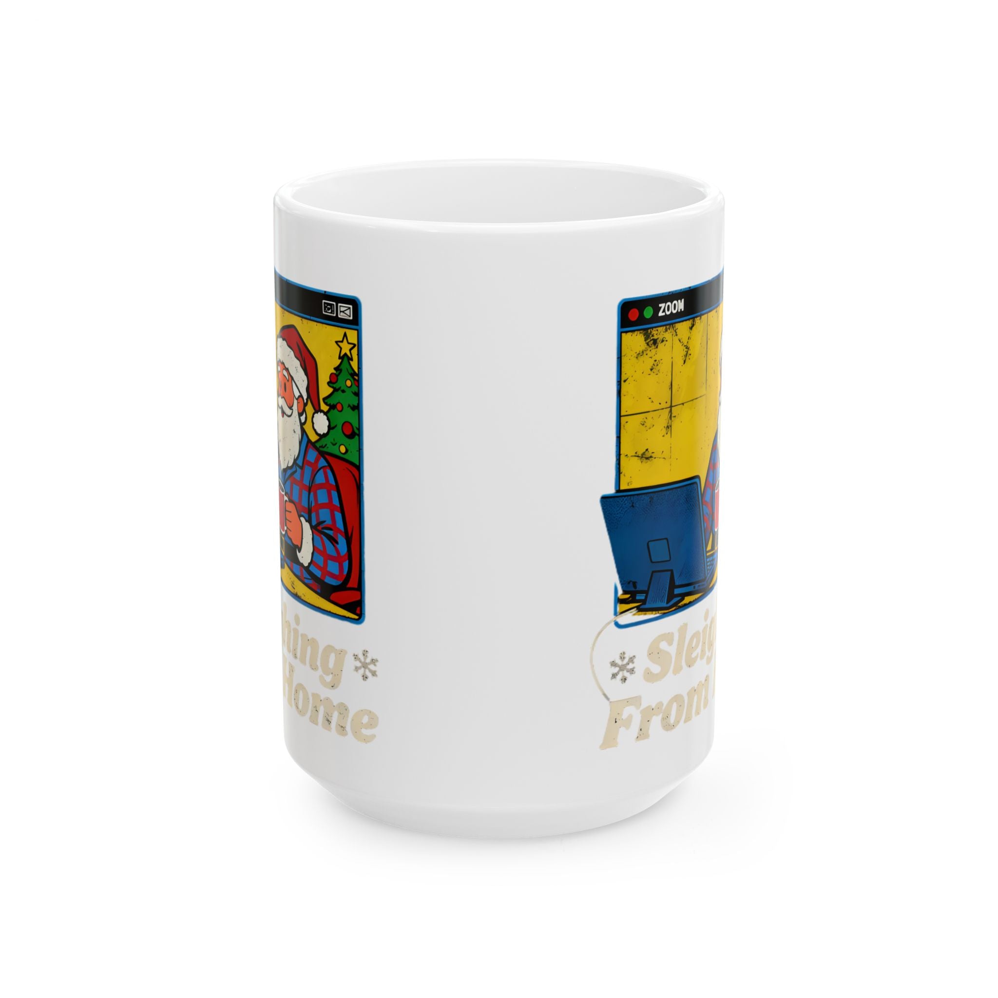 Santa Zoom Meeting  Christmas Ceramic Mug