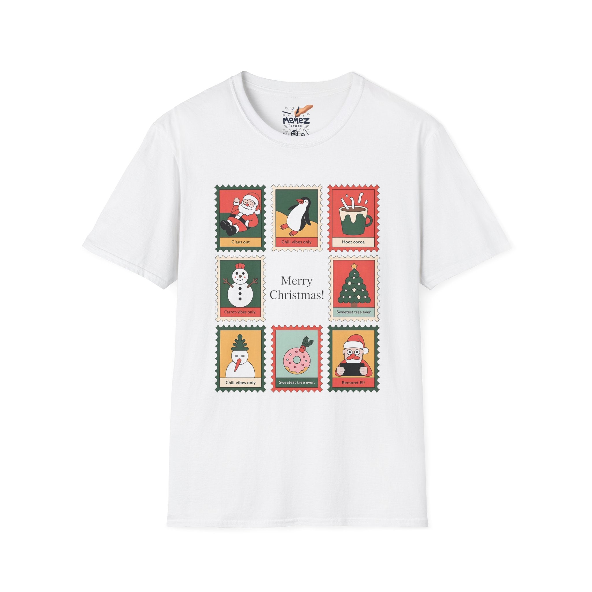 Merry Chirstmas Stamp Meme Tee