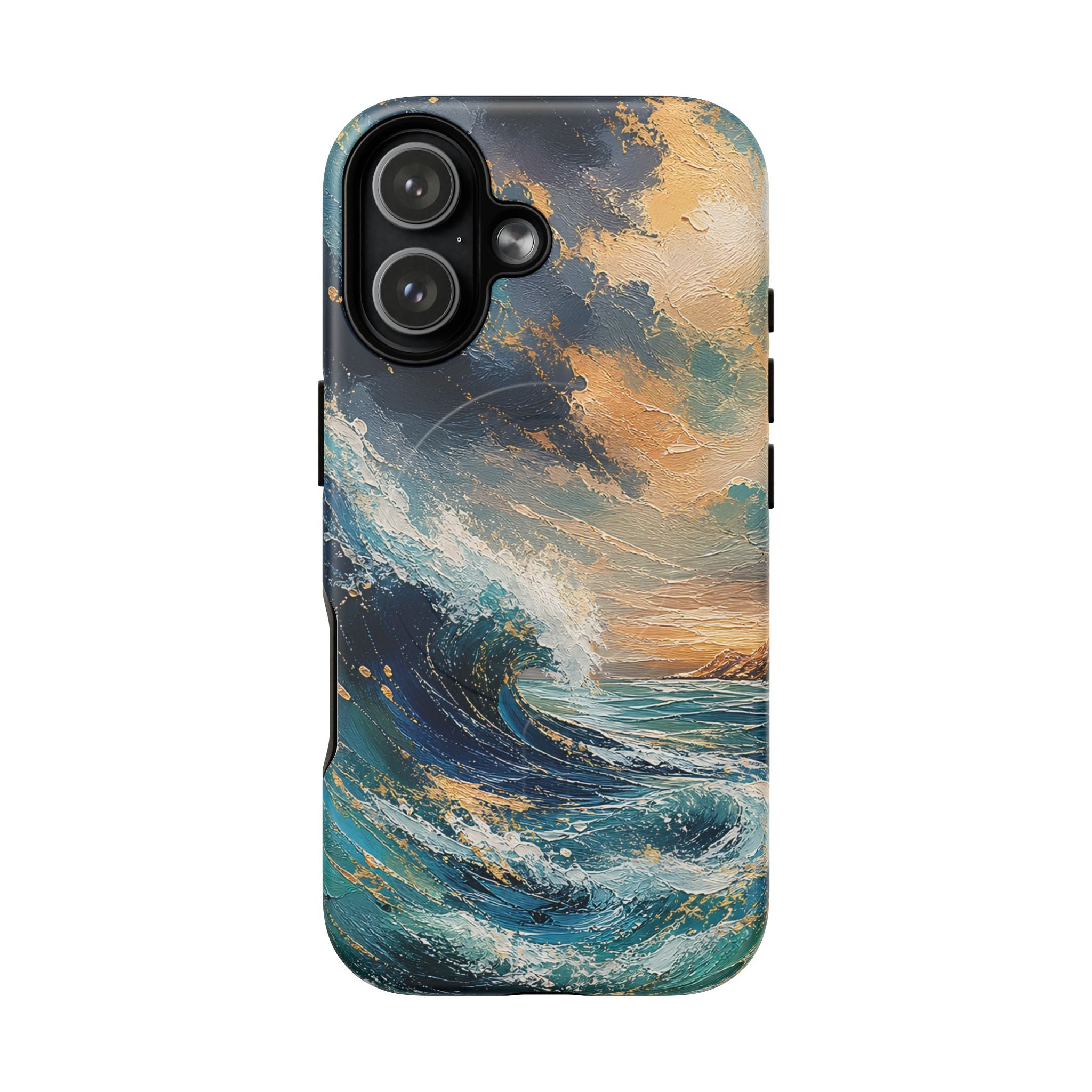 Magnetic Phone Case — Ocean Wave Art Protective Cover