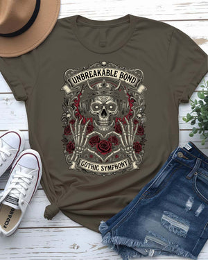 Unbreakable bond design tee interlocking hearts graphic