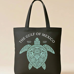Gulf of Mexico Sea Turtle Art Tote Bag for Ocean Lovers