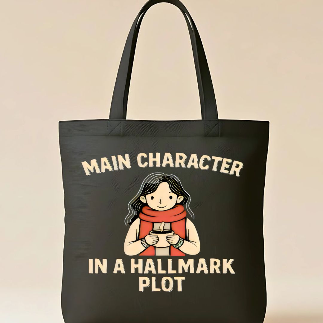 Main Character Tote Bag with Bold Empowering Quote