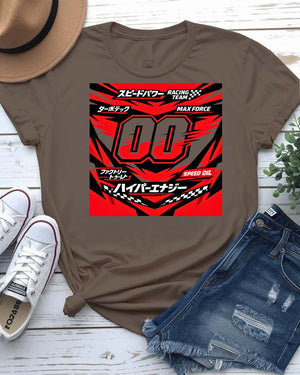 Zero Velocity retro logo graphic t-shirt in heather grey