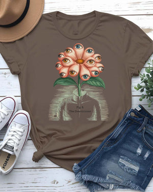 Overthinker t-shirt with clean, bold typography on heather grey