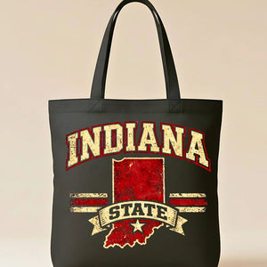 Indiana State Outline Tote Bag