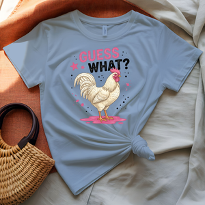 Guess What Tee with classic Chicken Butt joke and chicken graphic