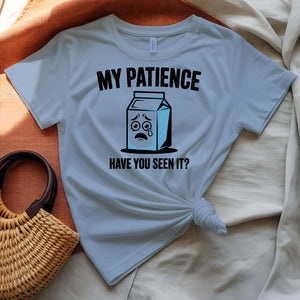 My Patience Inspirational Quote T-Shirt - Minimalist Mindfulness Tee